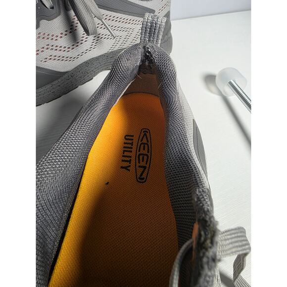 Women's 8.5 KEEN Utility Sparta II aluminum toe work shoes Drizzle/Papaya Safety - Picture 8 of 8